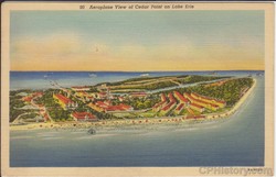 90 Aeroplane View of Cedar Point on Lake Erie - Front.jpg
